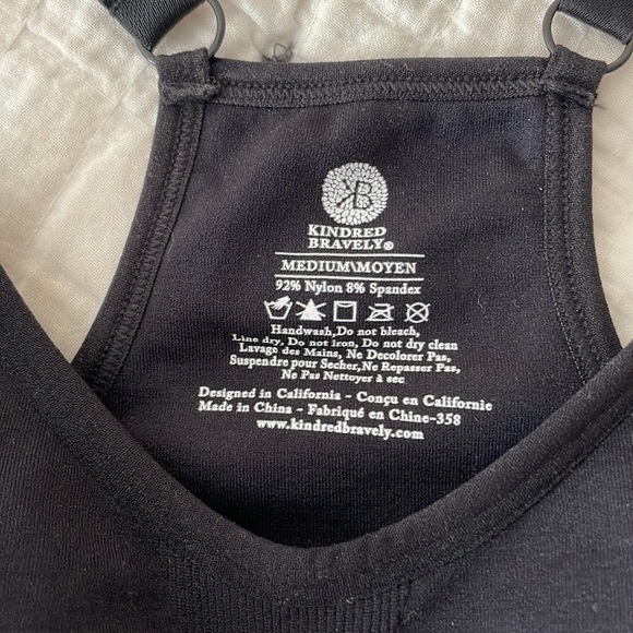KINDRED BRAVELY Simply Sublime Nursing Breastfeeding Sports Bra in Black Size M - Picture 7 of 11